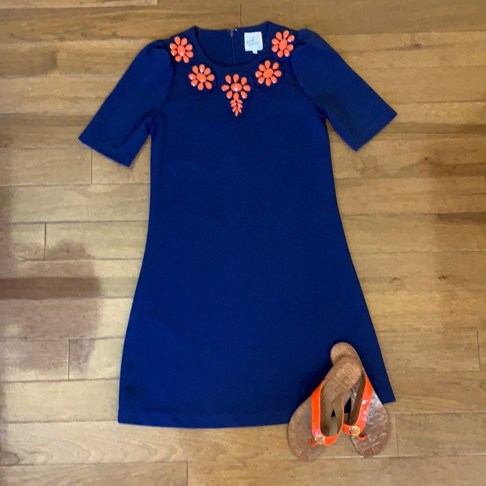 April Marin dress with orange details